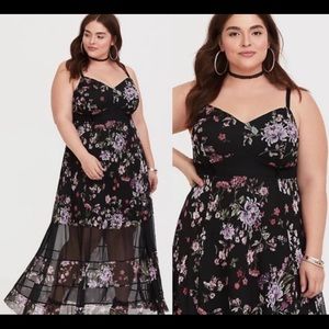 Torrid floral maxi dress